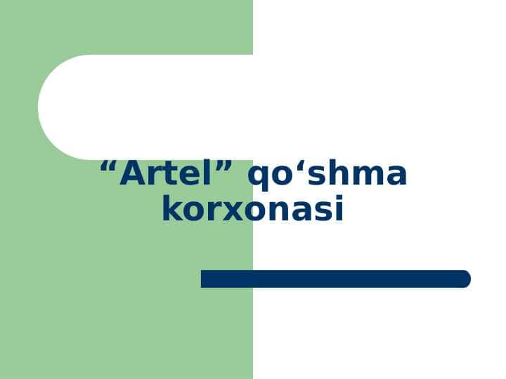 “Artel” qo‘shma korxonasi