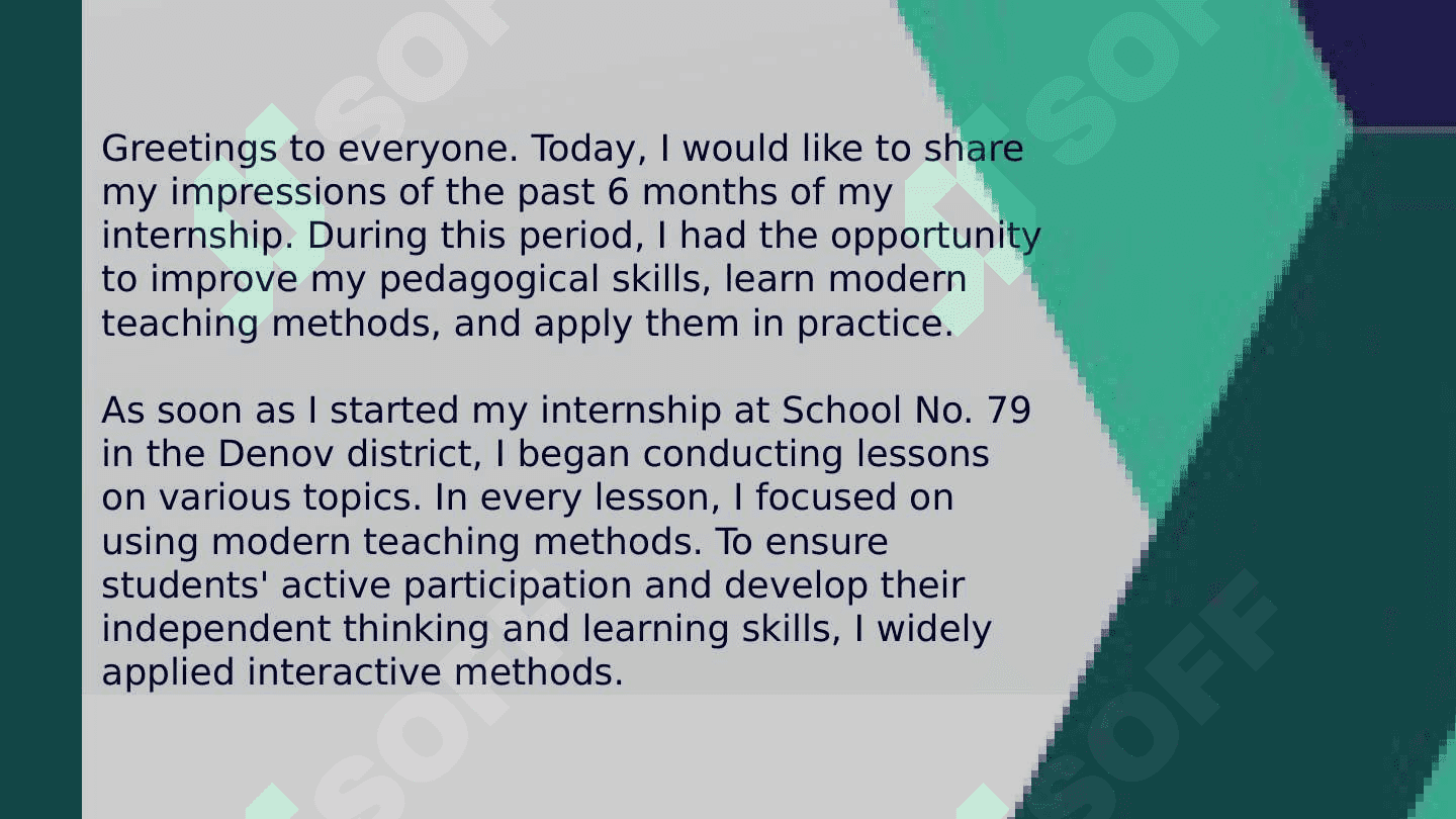My teaching Practice. 3