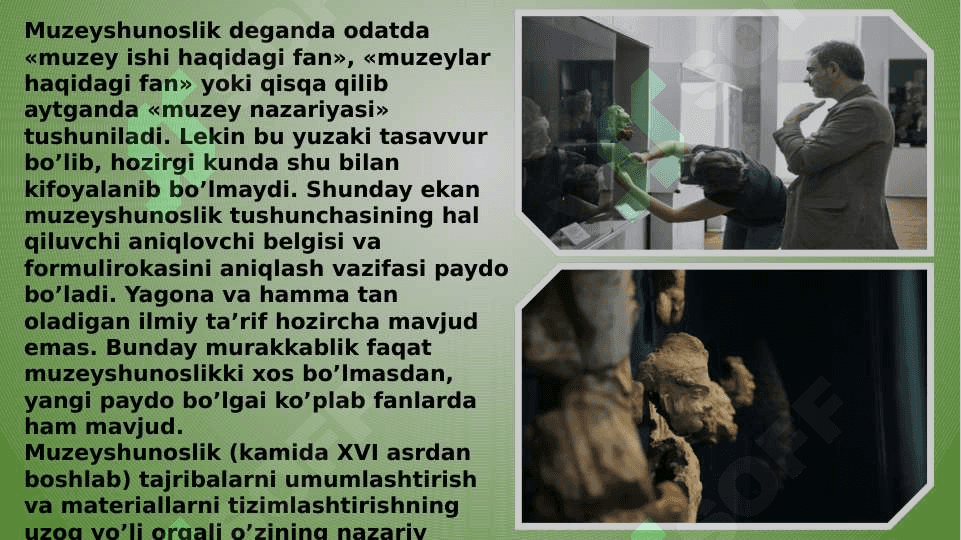 MUZEYSHUNOSLIK FANING ASOSIY TUSHUNCHALARI NAZARIY MASHG’ULOTLARI MAZMUNI 3