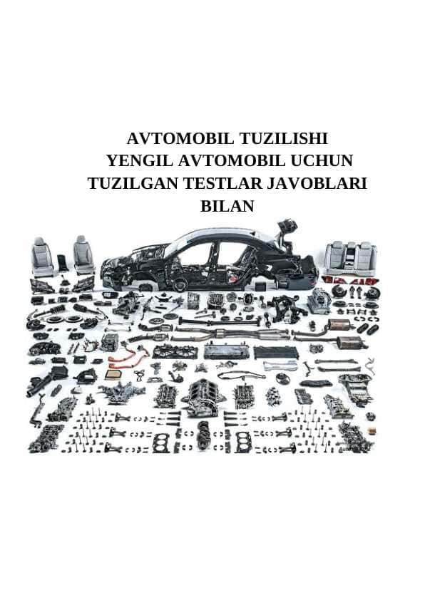 AVTOMOBIL TUZILISHI TEST
