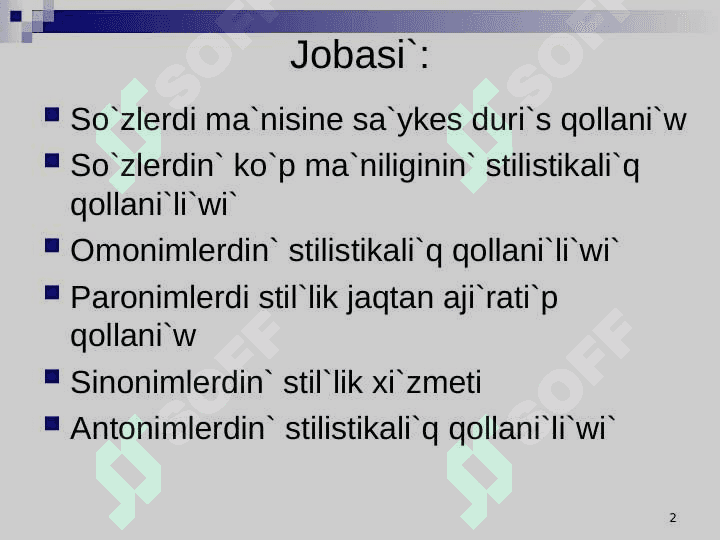 LEKSIKALI`Q  STILISTIKA 2