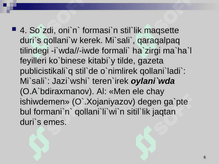 LEKSIKALI`Q  STILISTIKA 6