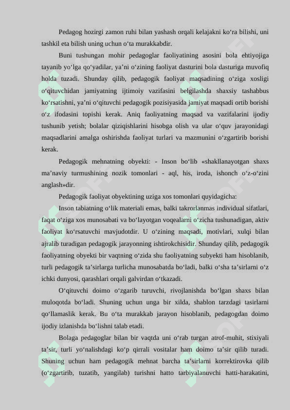 Pedagogik faoliyat va pedagogik mahorat 3