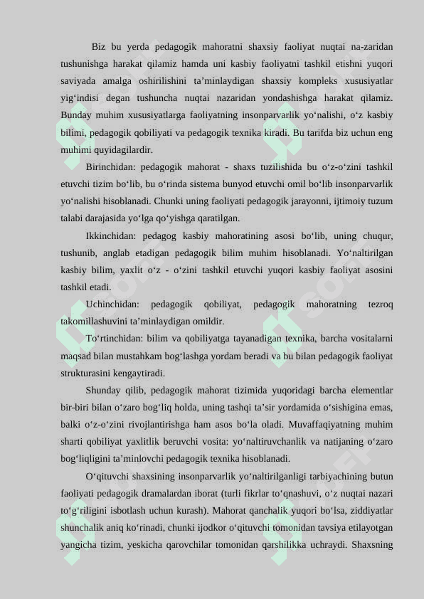 Pedagogik faoliyat va pedagogik mahorat 5