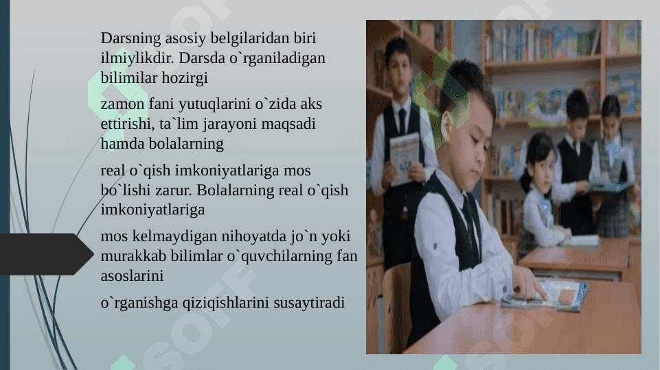 Dars o’qitishning asosiy shakli sifatida 3
