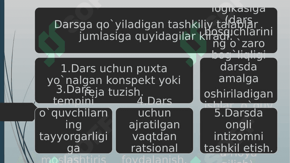 Dars o’qitishning asosiy shakli sifatida 8