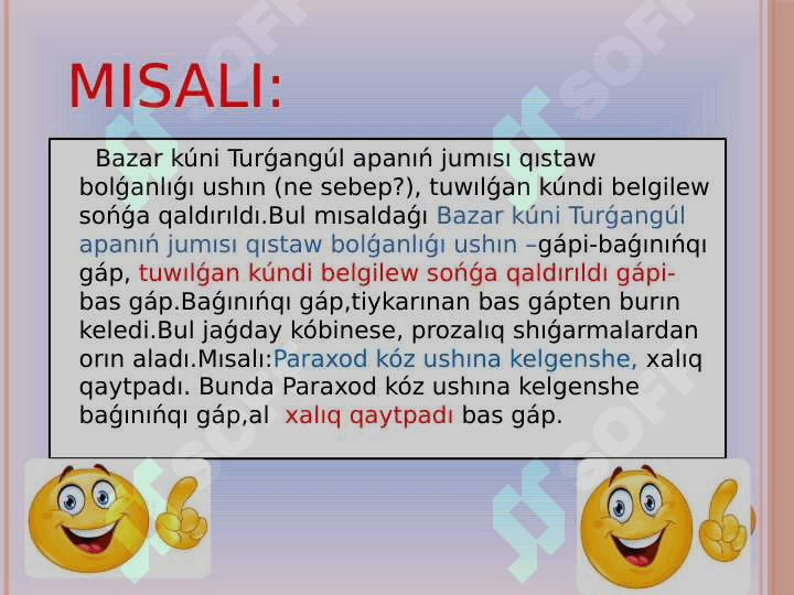 Bas hám baǵinińqi gáp 3