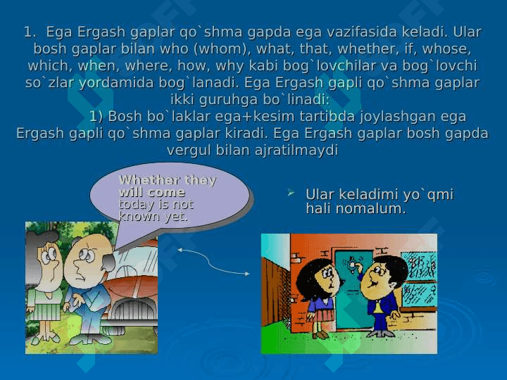 The Complex Sentence (Ergash qo’shma gap) 3