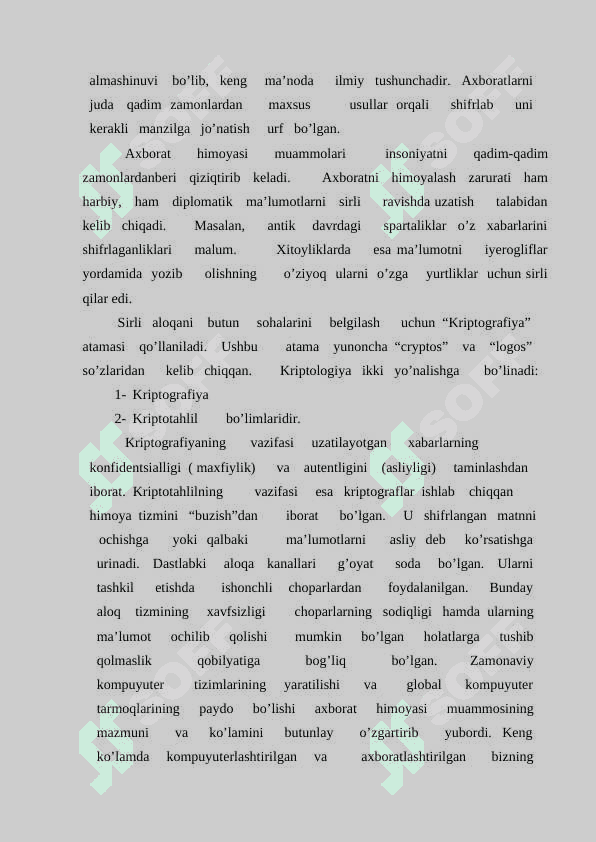 Kriptografiya   haqida     tushuncha 2