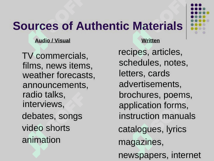 Using Authentic  Materials 4