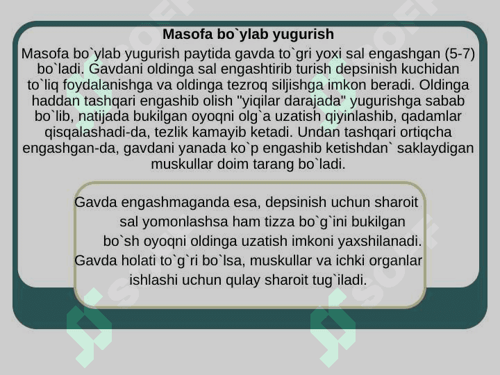 Yugurish texnikasi asoslari 4