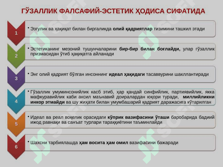 ЭСТЕТИКА. АСОСИЙ ТУШУНЧАЛАРИ. ИЖТИМОИЙ АҲАМИЯТИ 7