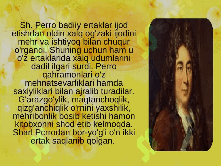 SHARL PERRO HAYOTI  VA   IJODI 3