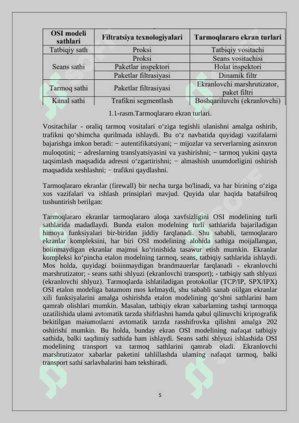 Axborotni himoyalashda tarmoqlararo ekran 5