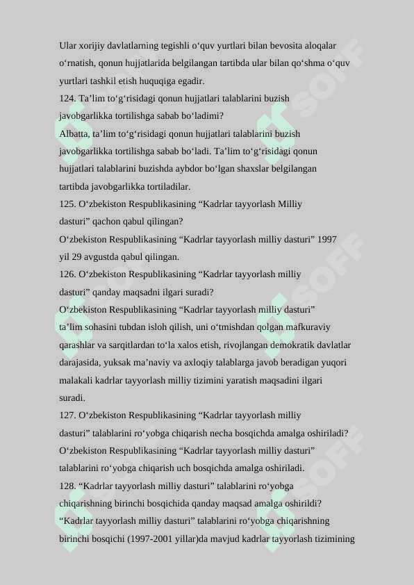 Pedagogik mahorat savol javob to'plami 7