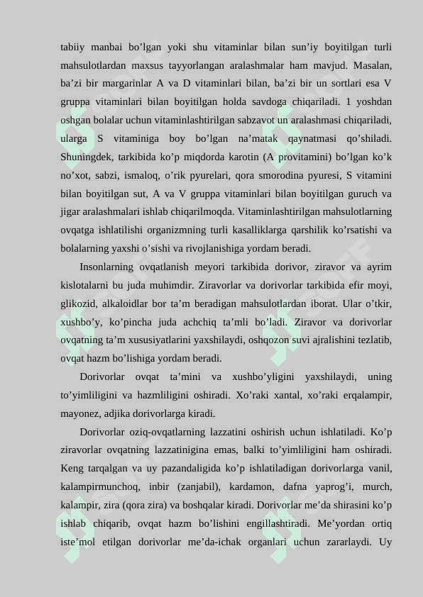 Taom tayyorlash texnologiyasi 3