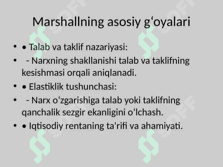 Alfred Marshall va Neoklassik Maktab 4