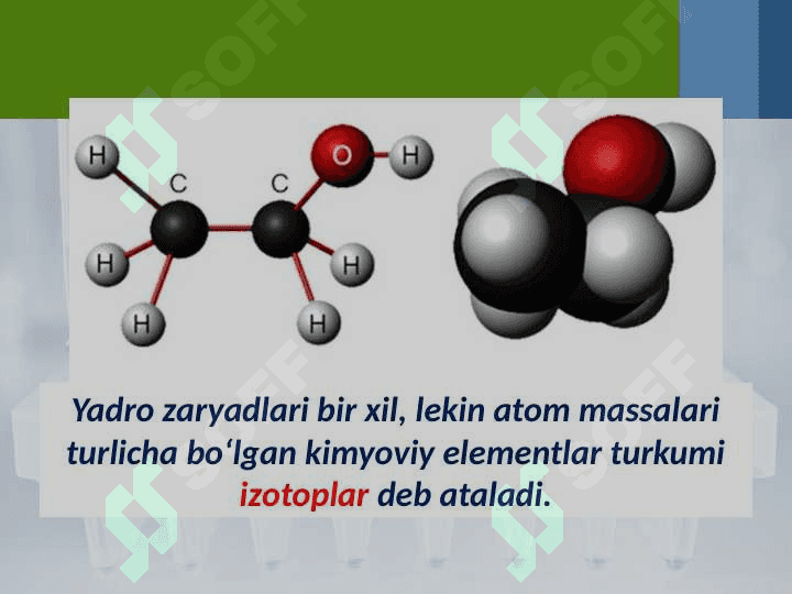 Atom yadrosi. (Kimyo fanidan 16 varoqli slayd) 7