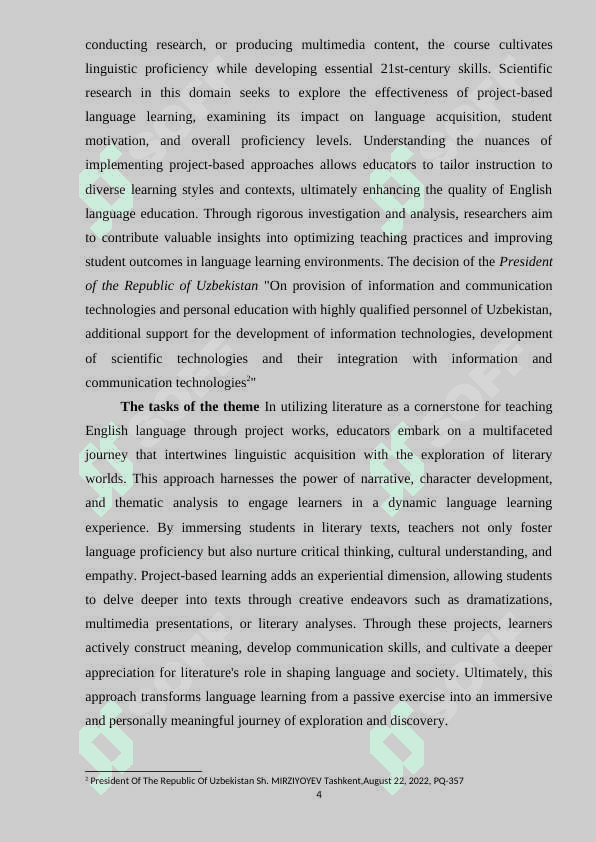 Teaching English language through Project works 4
