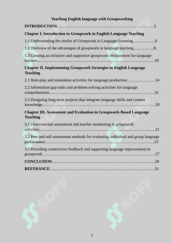 Teaching English language with Groupworking 2