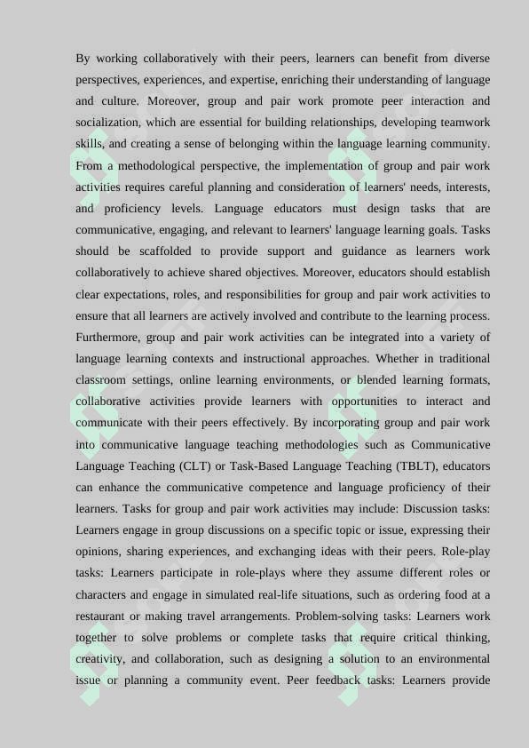Organizing Group and Pair  Work  in Teaching English Language 5