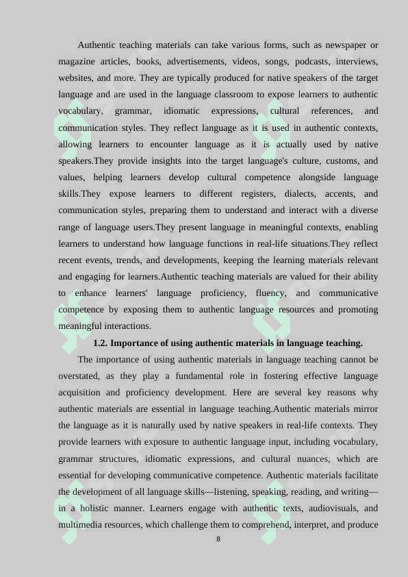 AUTHENTIC MATERIALS TEACHING IN ENGLISH CONTENT 7