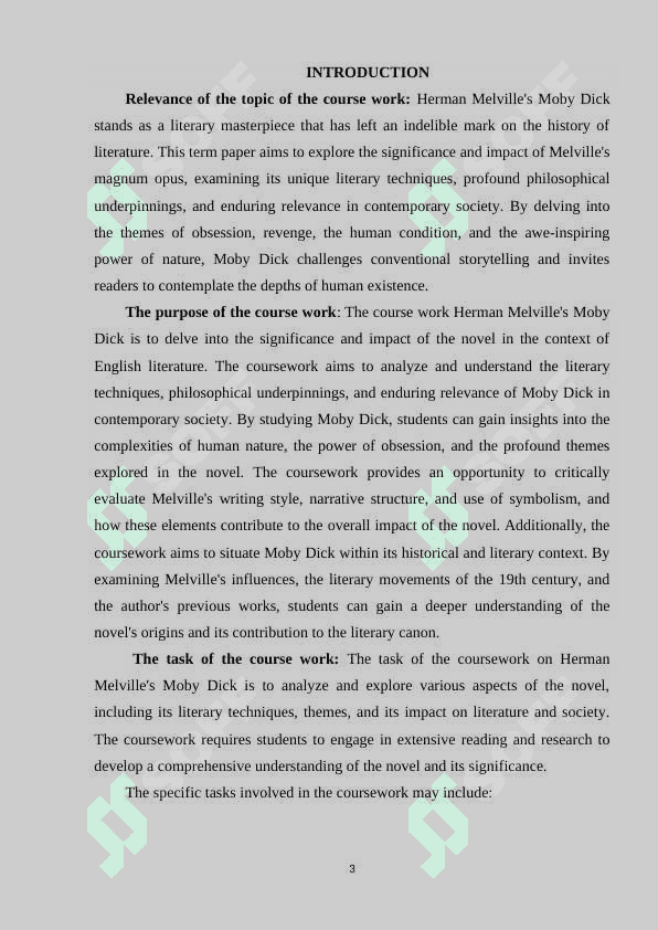 HERMAN MELVILLE WORKS AND "MOBY DICK. 2