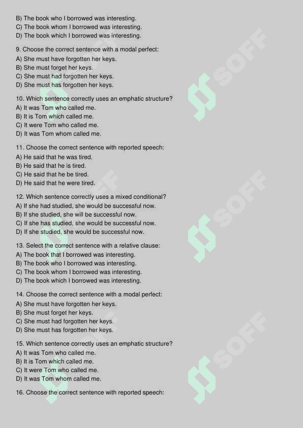 Ingliz tili test 2