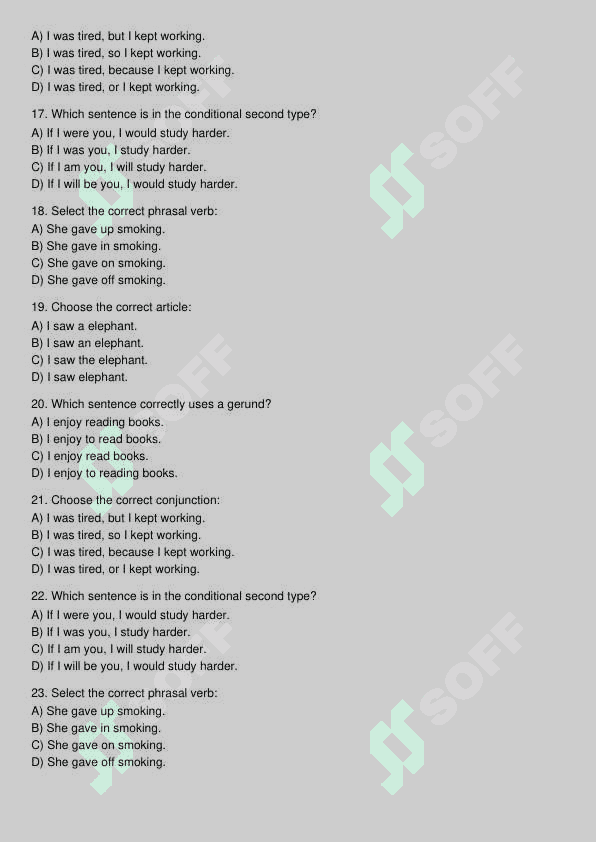 Ingliz tili test javoblari bilan 3