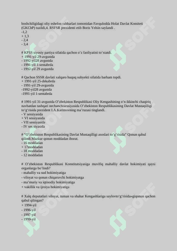 1- kurs tarix javoblar 2