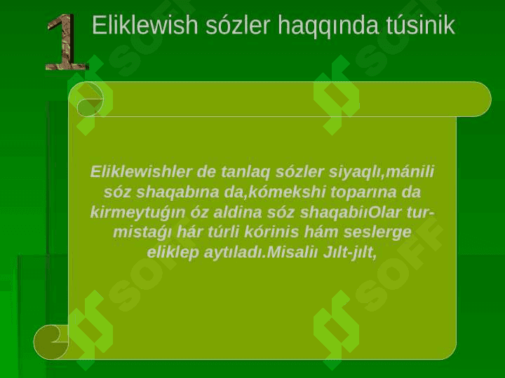 Eliklewish sózler 3