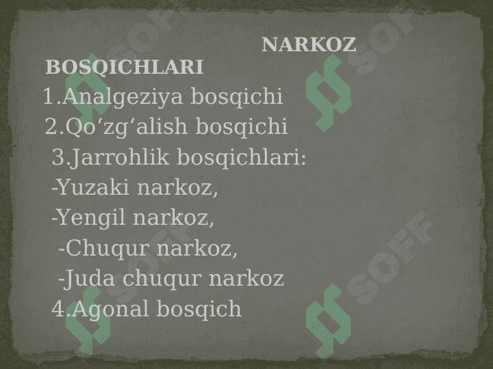 Narkoz vositalari slayd 3