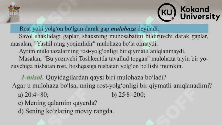 Matematik mantiq elementlari va formulalari 2
