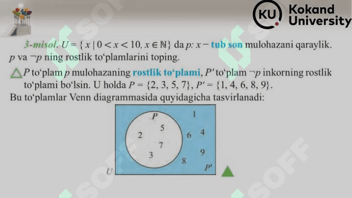Matematik mantiq elementlari va formulalari 6