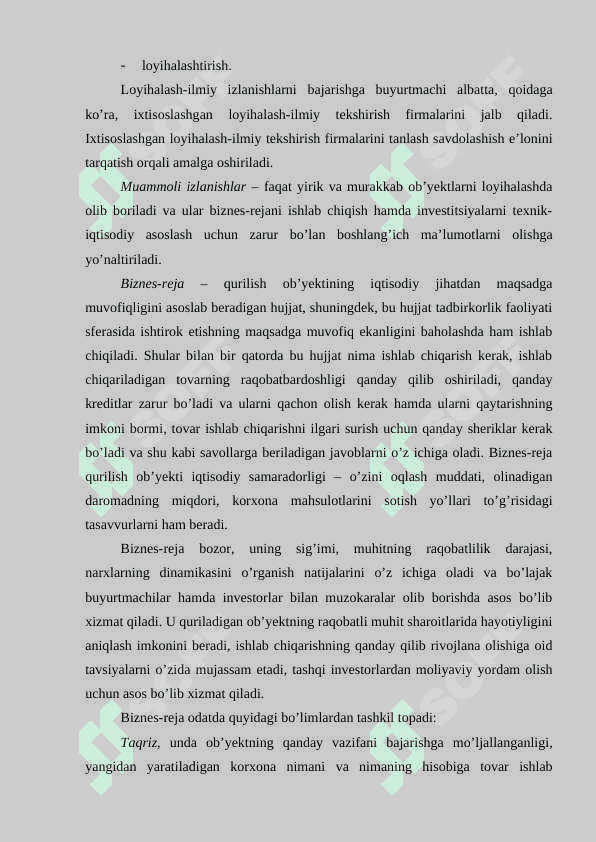 Qurilishda loyihalashtirish iqtisodiyoti va tashkil etilishi 5