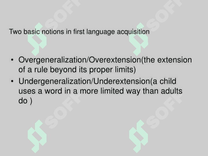 Overgenerelization and undergenerelization 2