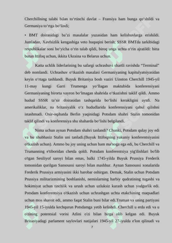 Postdam konferensiyasi va uning qarorlari 7