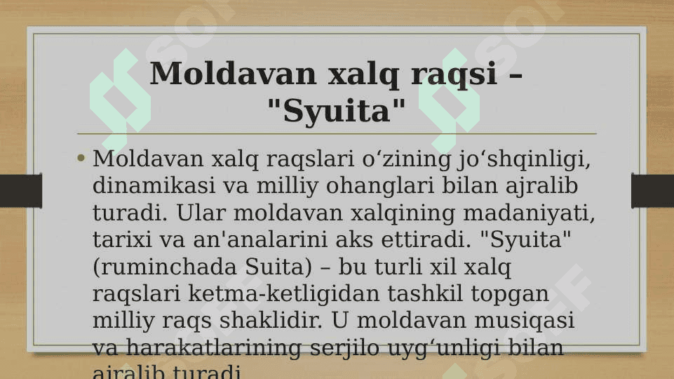 Moldavan xalq raqsi – «Syuita» 2