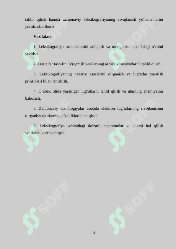 Ona tilidan:
"Ona tilida leksikogarafiya va uning turlari". kurs ishi 5