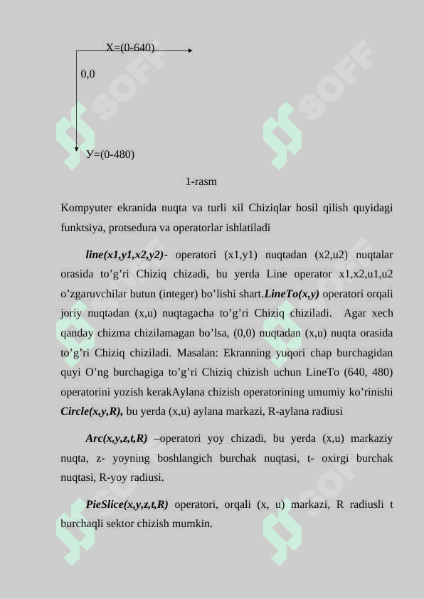 Paskal tilida sodda shakllar chizish. 5