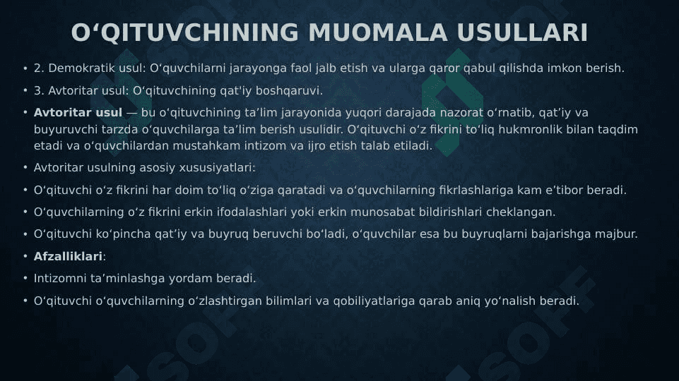Pedagogik jarayon va o’qituvchining ahamiyati 7