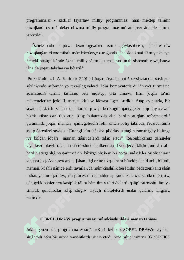 Corel Draw programmasi 3