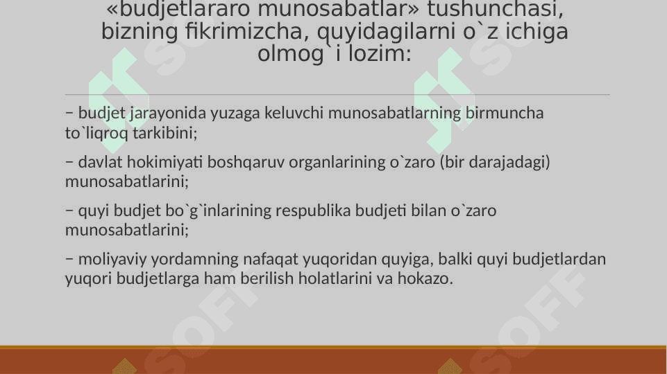 BUDJETLARARO MUNOSABATLAR 7