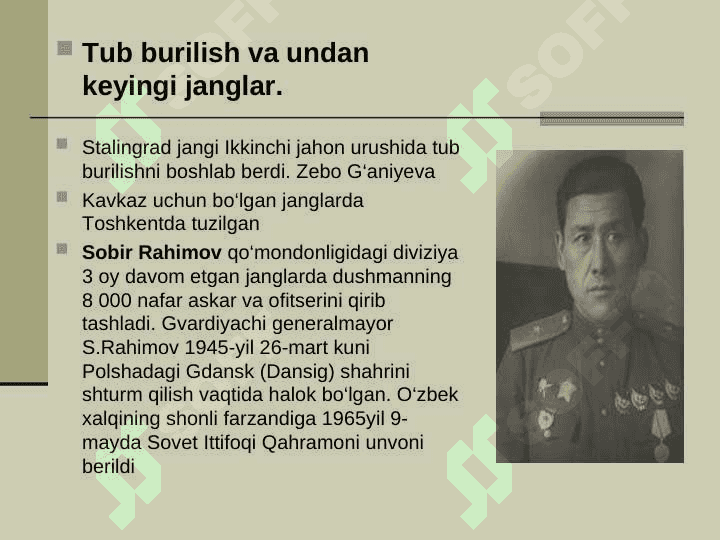 O‘zbekistonliklarning frontdagi jasorati va qahramonliklari 8