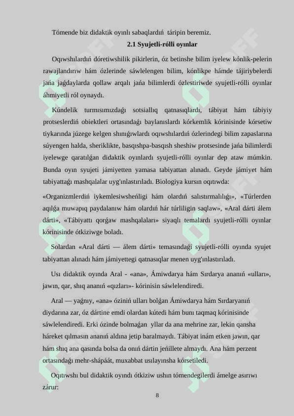 #kurs jumisi 8