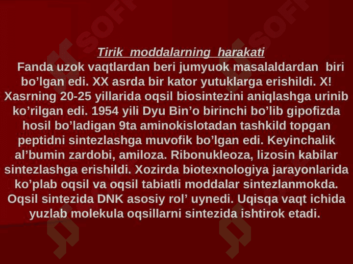 OQSIL BIOSINTEZI 2