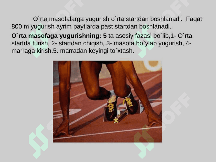 O`rta masofalarga yugurish 2