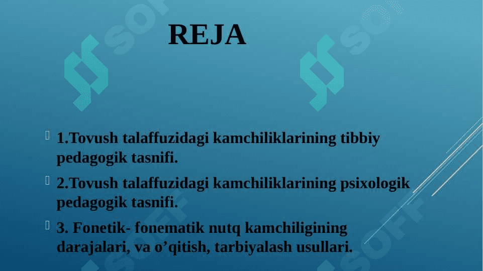 Fonetika- fonematika nutq buzilishini turli darajadagi ko’rinishlari 2