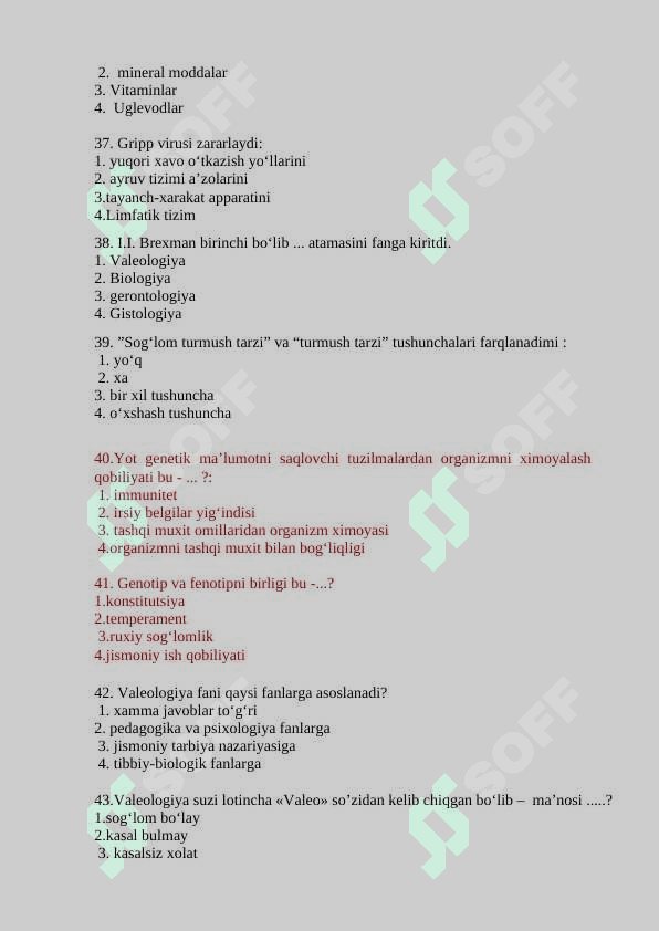 Valeologiya test 6
