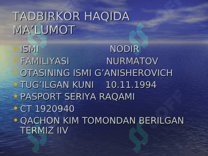 “ SARTAROSHXONA” BIZNES REJASI 2